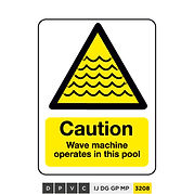 Caution, Wave machine operates in this pool