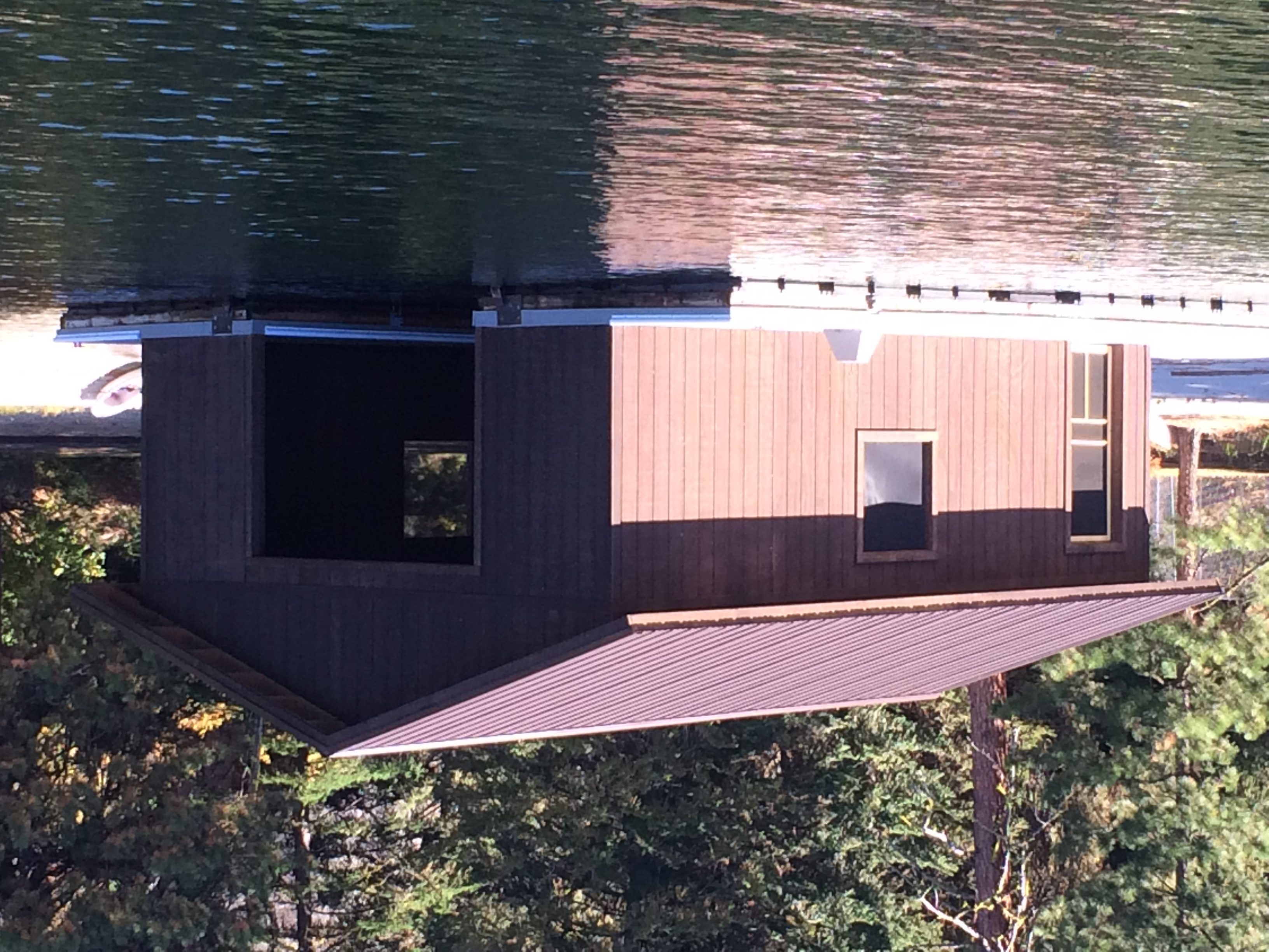 Boathouse construction floating