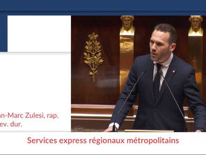 ADOPTION DE MA PROPOSITION DE LOI SUR LES RER MÉTROPOLITAINS 