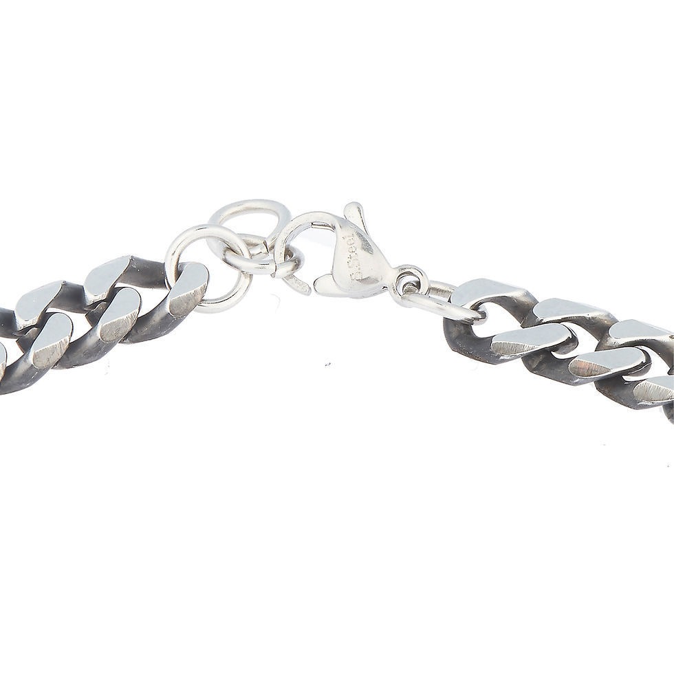 Miniature : Bracelet Homme Nautica Chaîne Gourmette en acier, Pendentif Symbole nautique