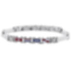Miniature : Bracelet Homme Nautica Chaîne Grands Maillons acier, Drapeaux Nautiques Centraux