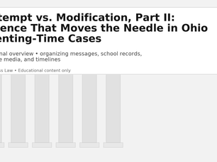 Contempt vs. Modification, Part II: Evidence That Moves the Needle in Ohio Parenting-Time Cases (Educational Overview)