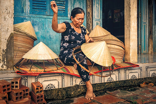 Vietnamese conical hats