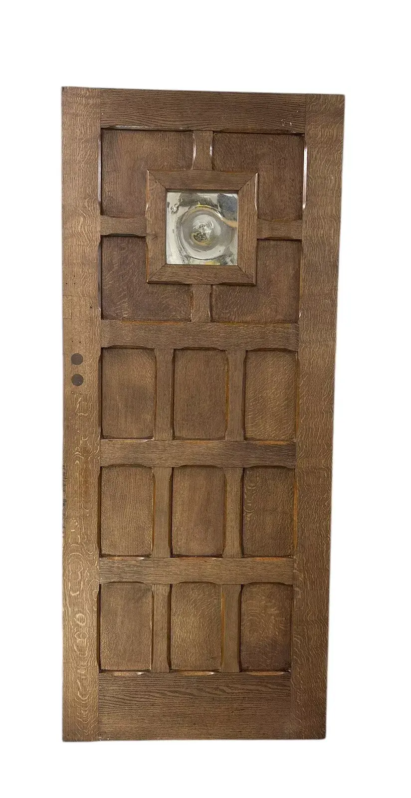 Thumbnail: SOLID OAK FRONT DOOR ANTIQUE PERIOD RECLAIMED OLD HARDWOOD GLASS REFURBISHED
