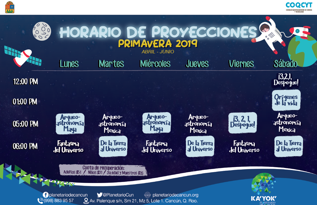 Cartelera Primavera 2019