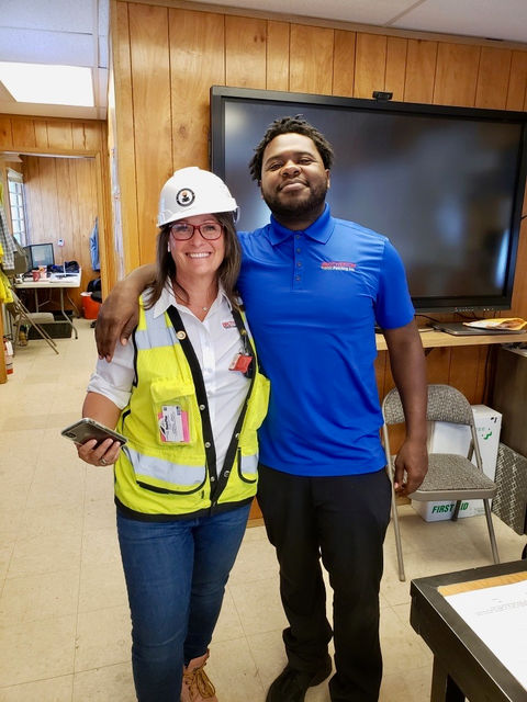 Brotherton painting safety coordinator with the general contrator