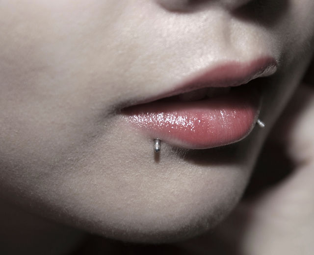 Pierce lip deals at home