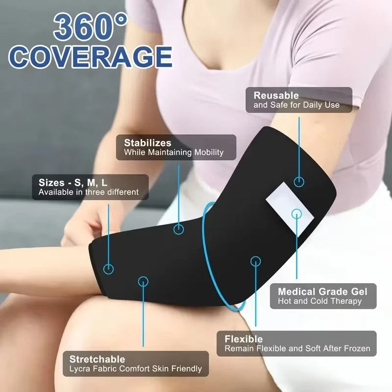 Thumbnail: 1pc Gel Ice Sleeve, Elbow Knee Ankle Ice Pack, Hand Ice Wrap, Gel Hot Cold Pack-