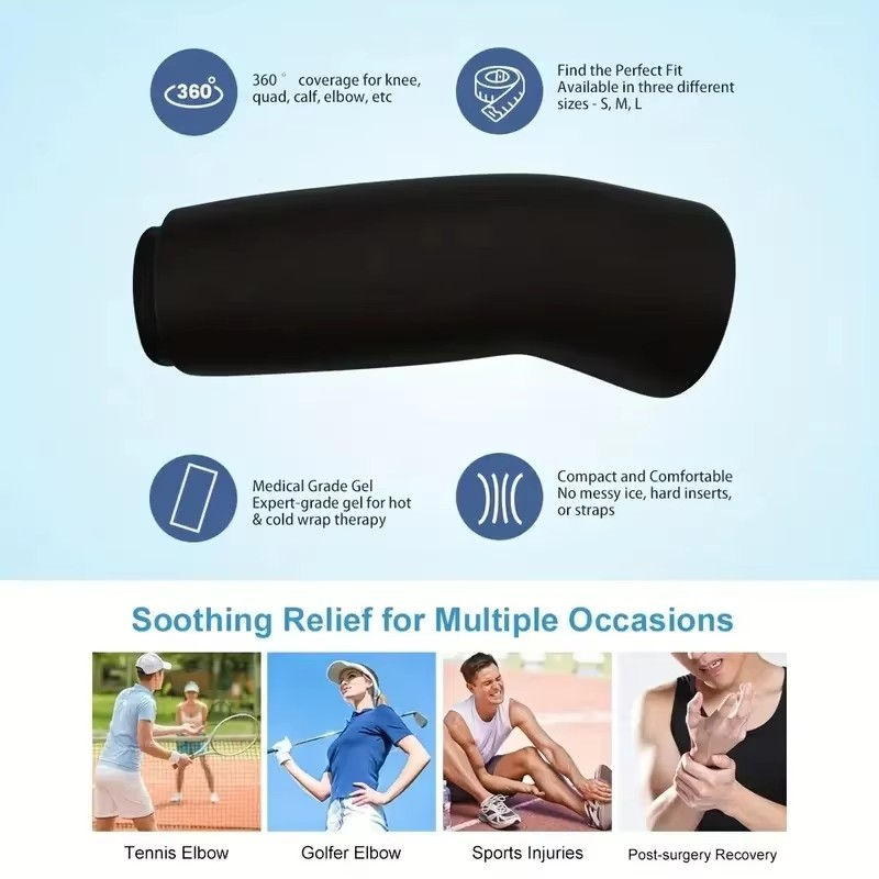Thumbnail: 1pc Gel Ice Sleeve, Elbow Knee Ankle Ice Pack, Hand Ice Wrap, Gel Hot Cold Pack-