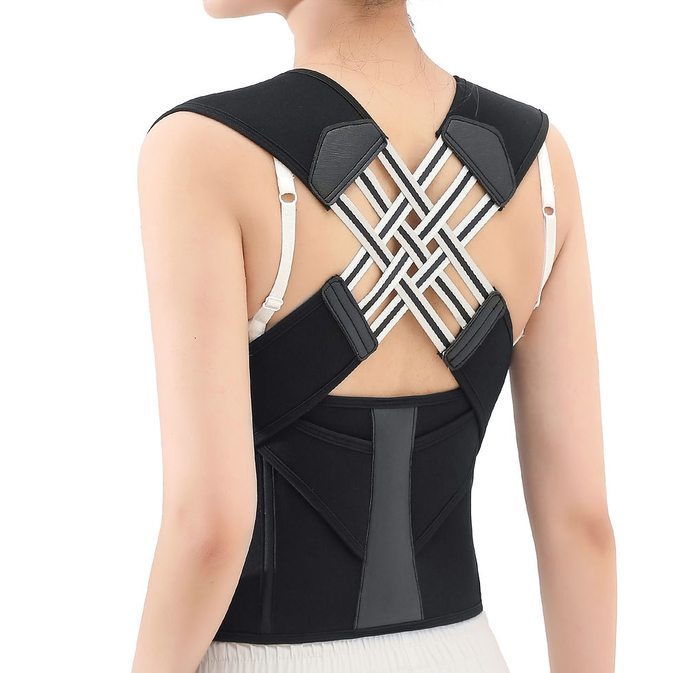 Thumbnail: Posture Back Brace Adjustable Back Support Strap to Prevent Spinal Distortion an