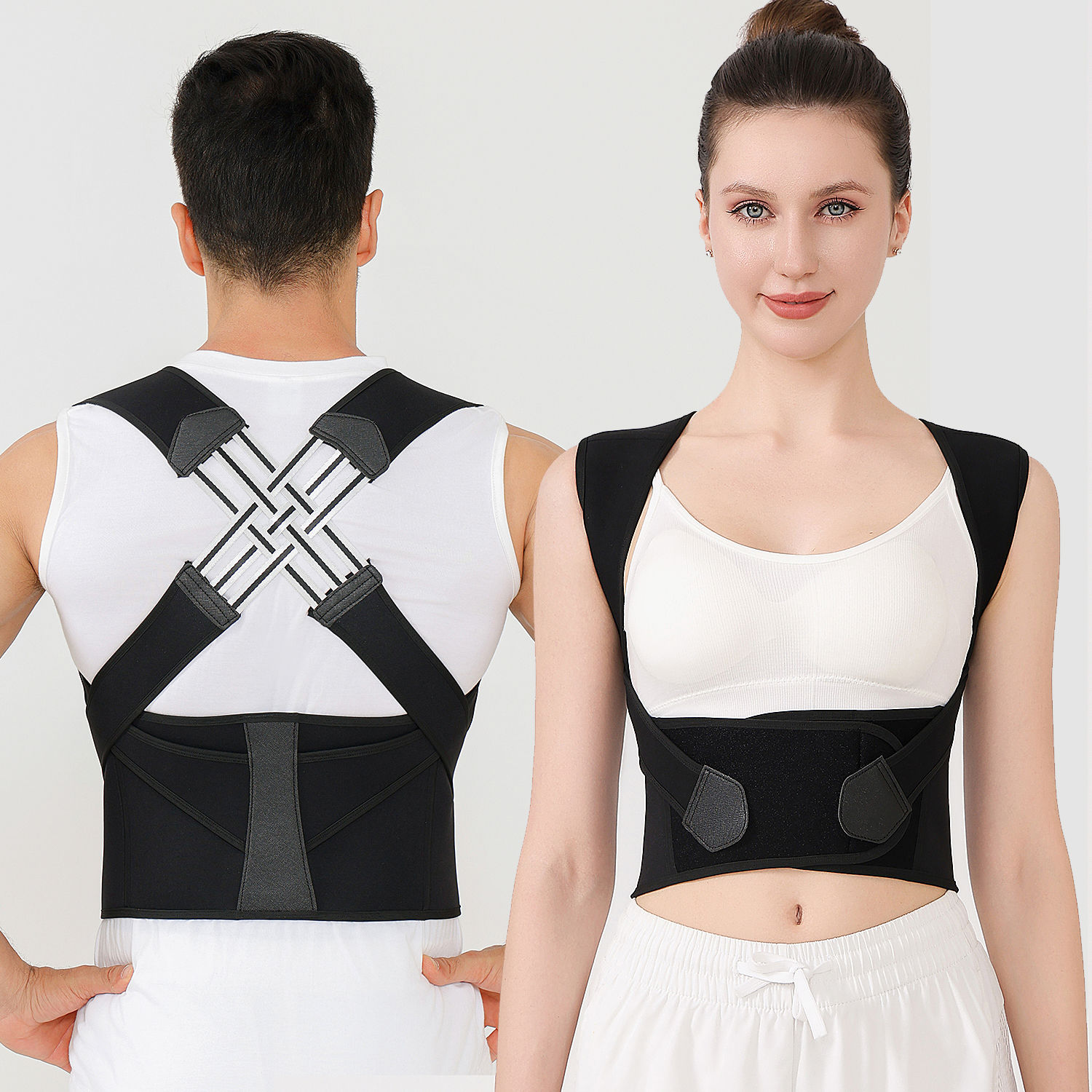 Posture Back Brace Adjustable Back Support Strap to Prevent Spinal Distortion an
