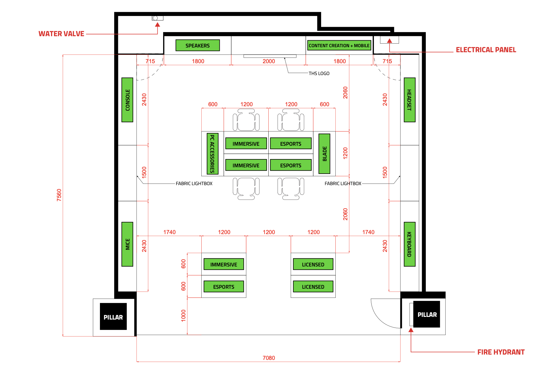 RazerStore Chongqing floorplan