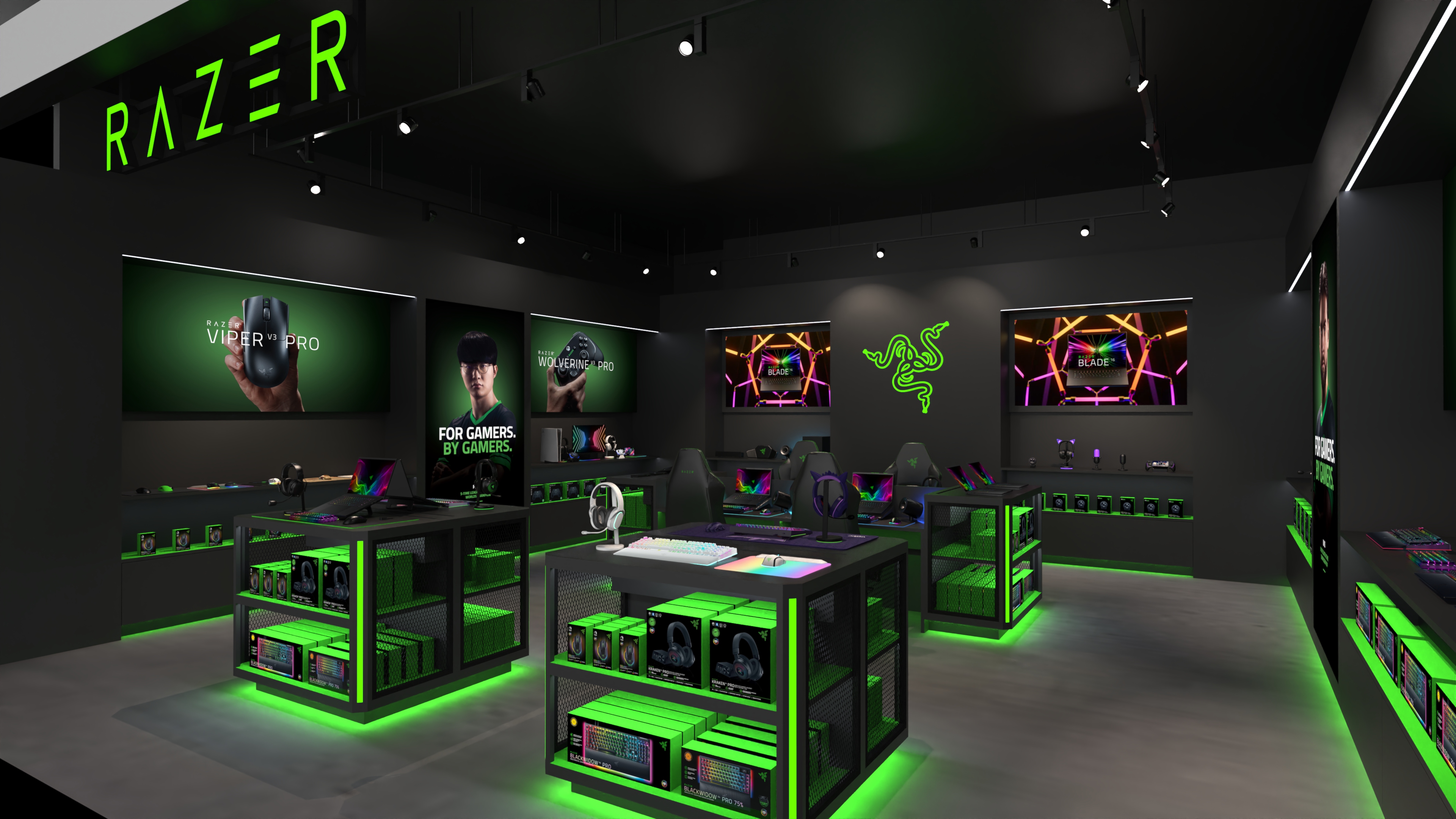 RazerStore Chongqing interior render