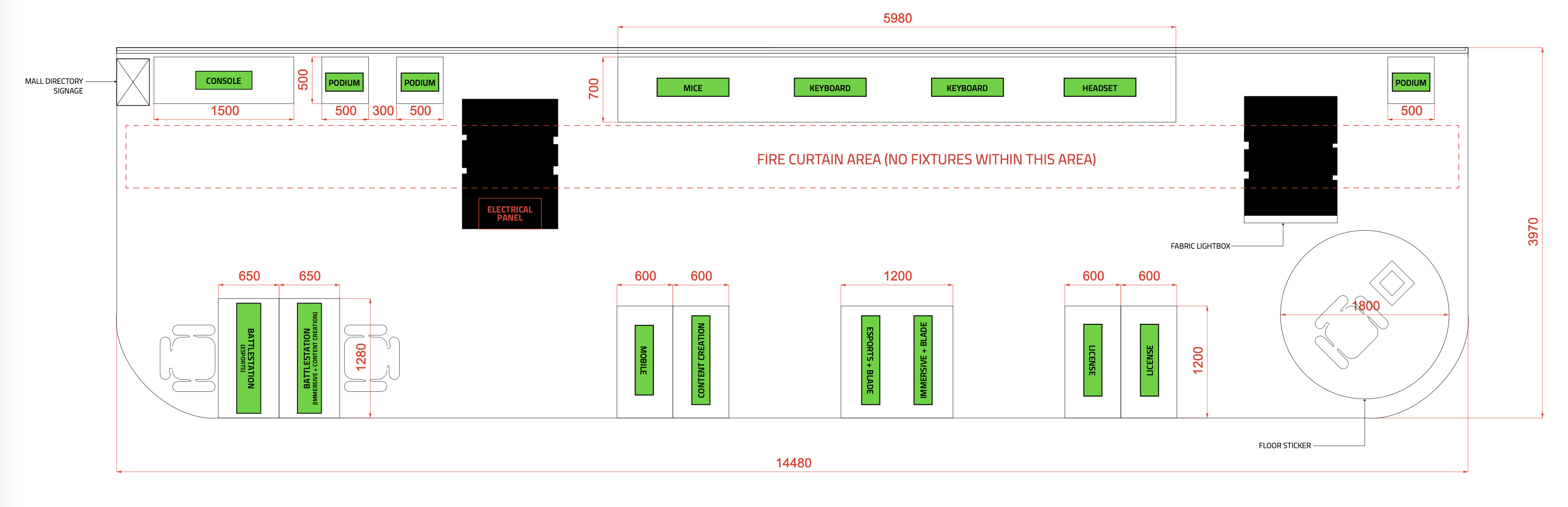RazerStore Hefei floorplan
