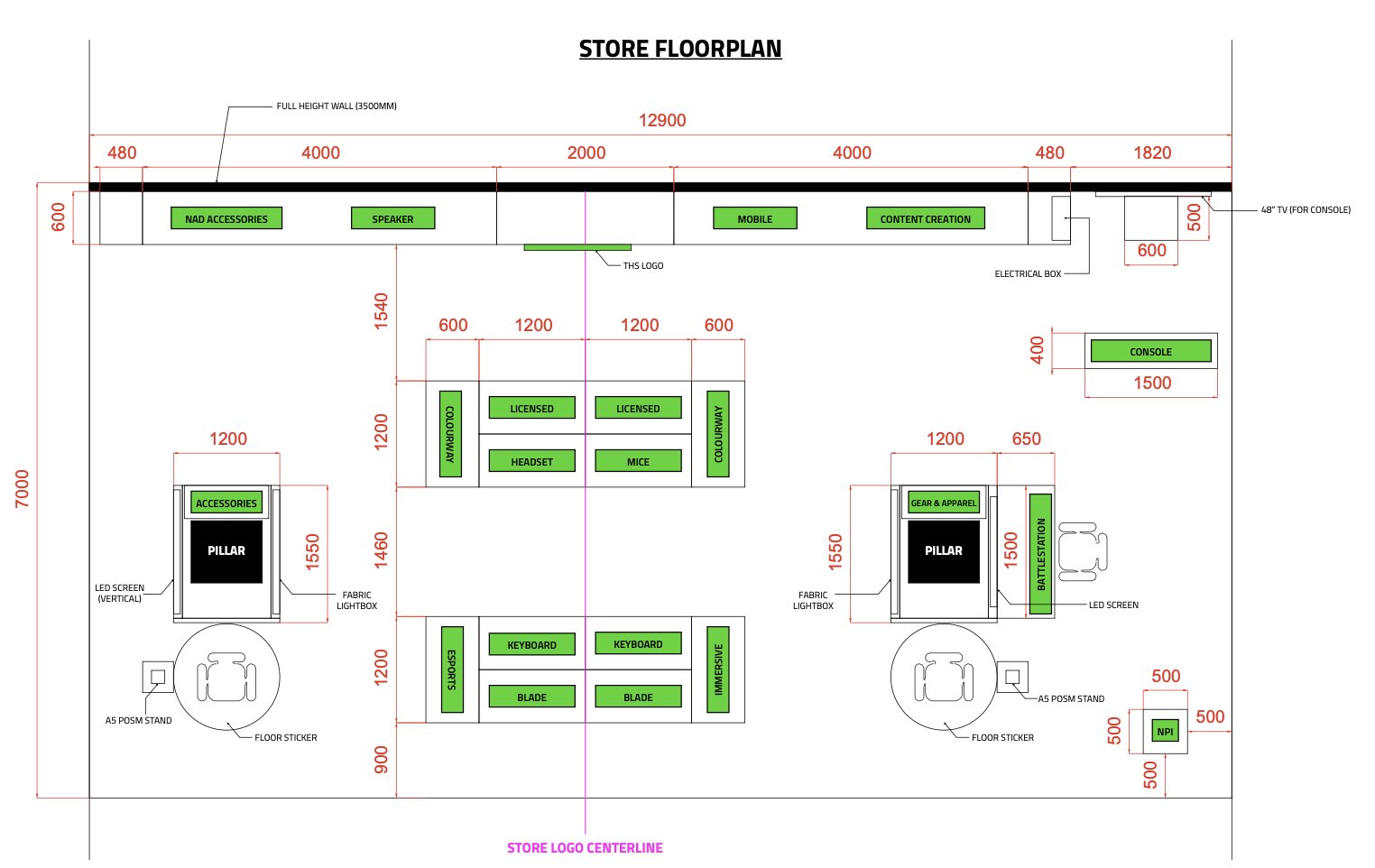 RazerStore Taiyuan floorplan
