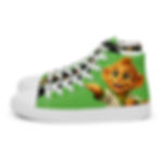 Thumbnail: Kiki the Monkey Unisex high top canvas shoes