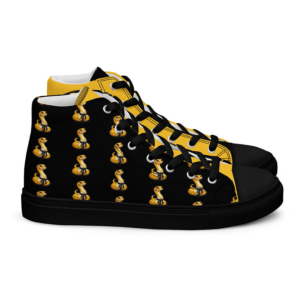 Thumbnail: Suki the Snake Unisex high top canvas shoes