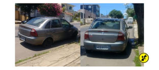 Carro está abandonado há mais de 30 dias na Av. João Neves da Fontoura