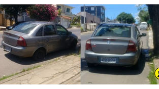 Carro está abandonado há mais de 30 dias na Av. João Neves da Fontoura