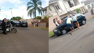 Colisão entre 3 carros na Barcelos não deixa feridos
