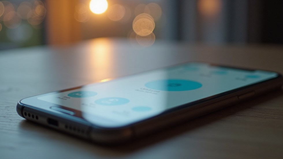 Close-up view of a smartphone displaying a mental health app
