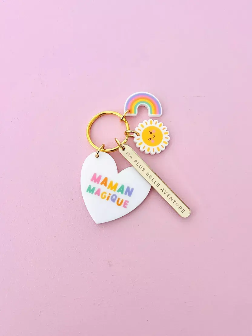 Porte-clé grigri Maman magique - Cadeau Fête des mères