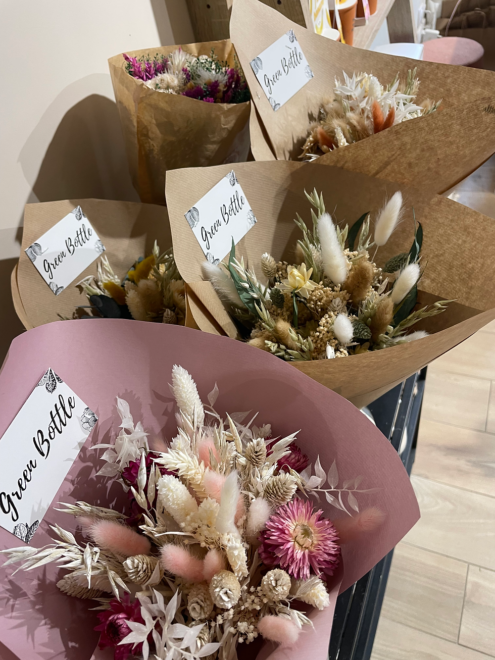 Bouquet de fleurs séchées - Plusieurs coloris