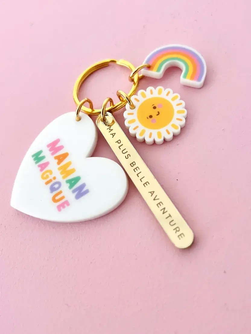 Porte-clé grigri Maman magique - Cadeau Fête des mères