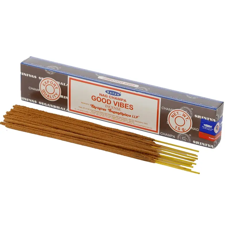 Encens Satya Nag Champa Good Vibes - Bâtons d'encens de haute qualité