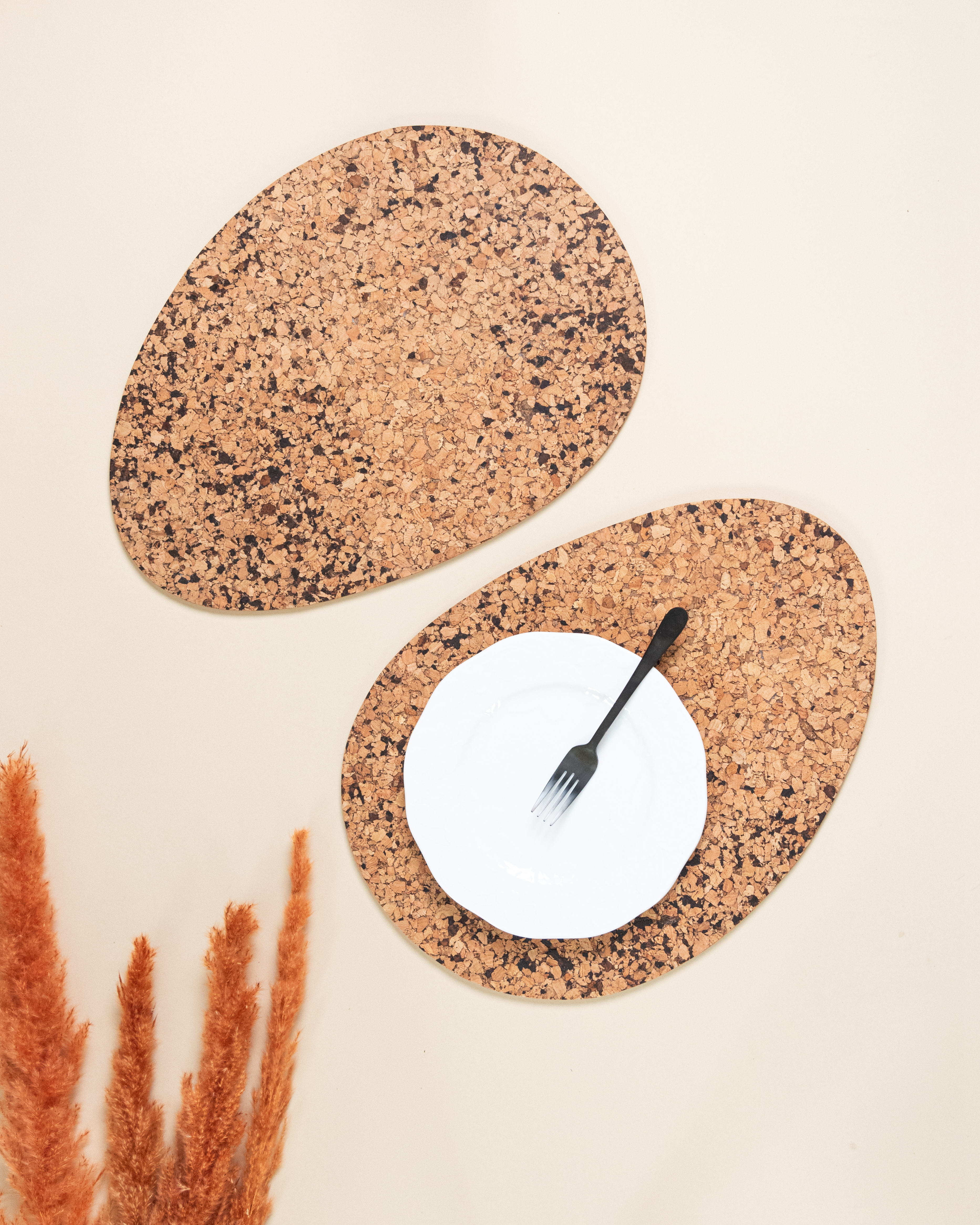 Textured Pebble Placemat (Brown Dotted) - Set of 2 image 1