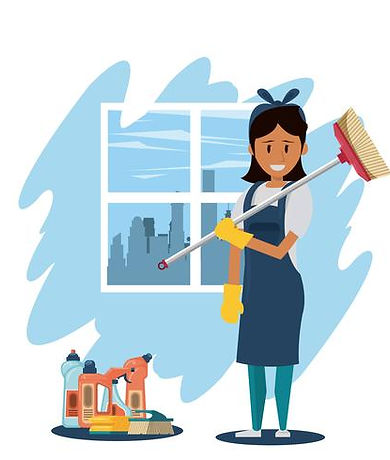 vector-cleaner-with-cleaning-products-ho