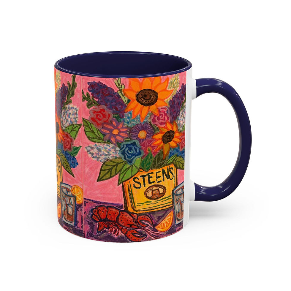 Thumbnail: Sunflower Bouquet & Steens Syrup Illustration Accent Coffee Mug
