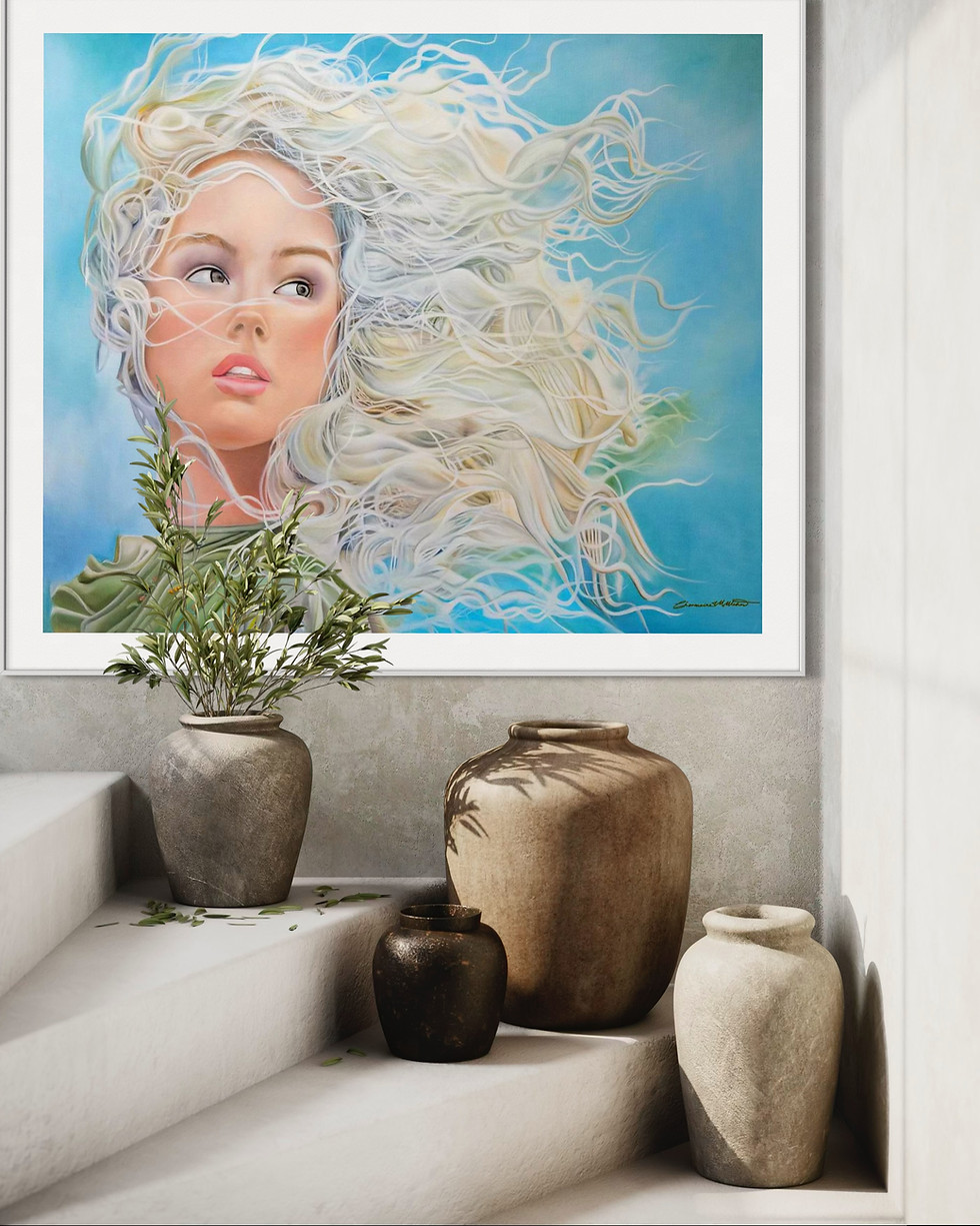 Thumbnail: Visualisation 2 of  The Sylph - Surreal feminine portrait, limited edition fine art print