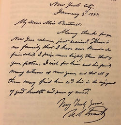 Grant letter to Georgianna January 1885