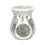 Thumbnail: Light blue iridescent crackle oil burner with mirrored finish