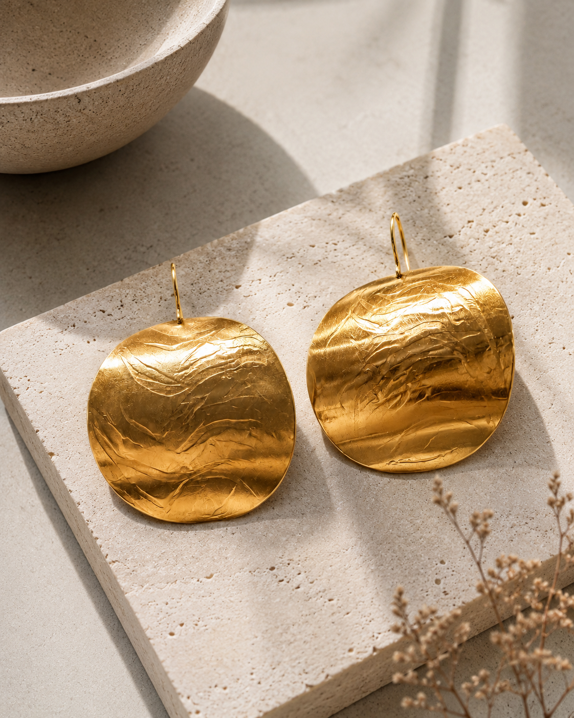 Lava Brass Earrings