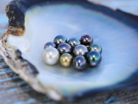 Diferentes colores de perlas negras de Tahití