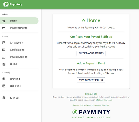 New Payminty Dashboard
