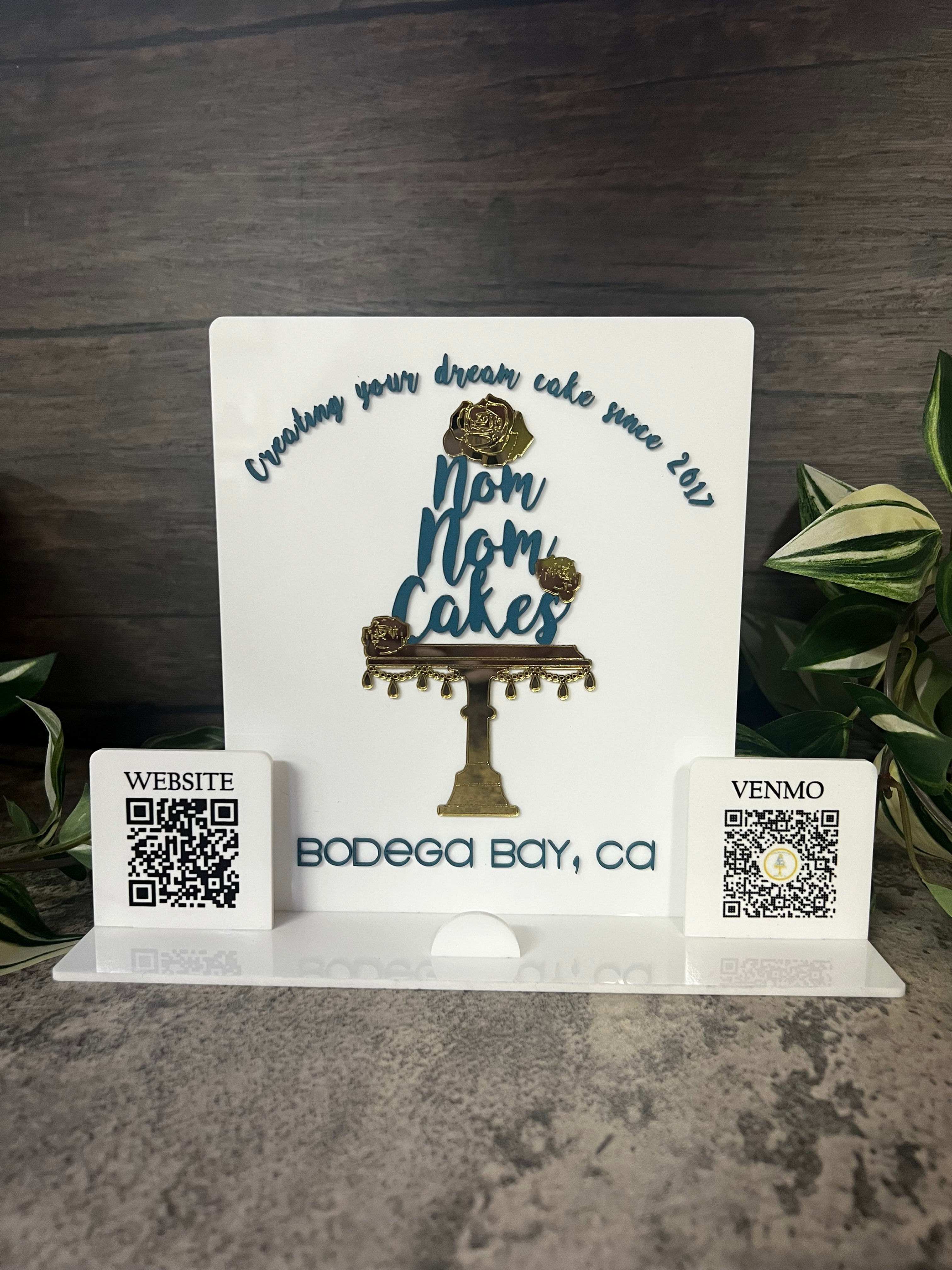 Acrylic 3 Piece QR Code Sign