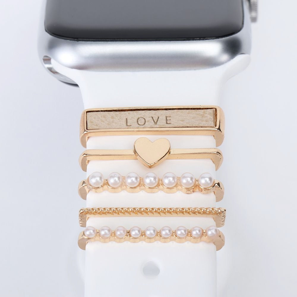 Decorative & Stackable Jewelry Charm Set for Apple Watch Series 1-7