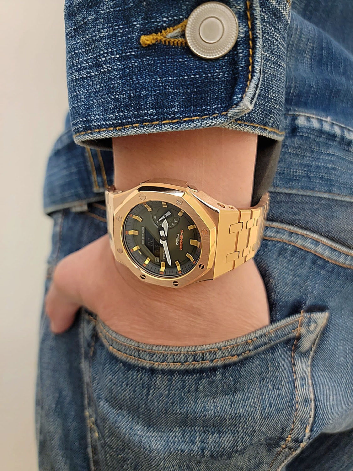 CASIOAK™ Rose Gold Metal Armor for GA-2100HC-4A