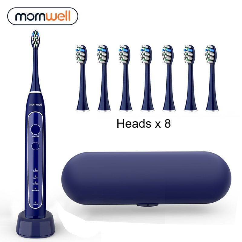 थंबनेल: Sonic Electric Toothbrush w/ Replacement Brush Heads, 4 modes & Sonic Vibration