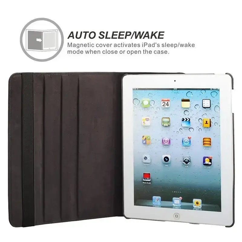 Miniature : 360 Rotating iPad 2 3 4 Cover, for iPad Air 1 2 3 4 5 [Version description incl]