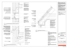 Construction details drawing from new houses in Hinton St George, Somerset