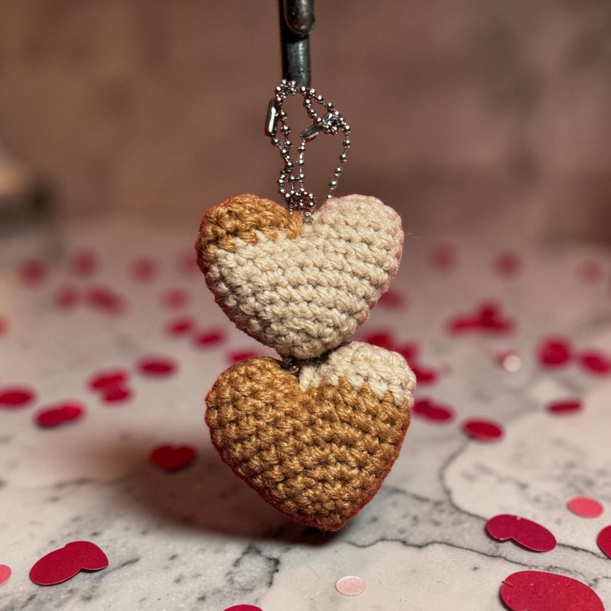 Twin Heart Keychain