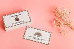 Flower shop visitng card mockup