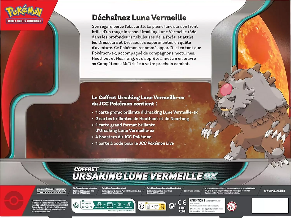 Miniature : 🇫🇷Pokémon FR- coffret Ursaking lune vermeille EV08