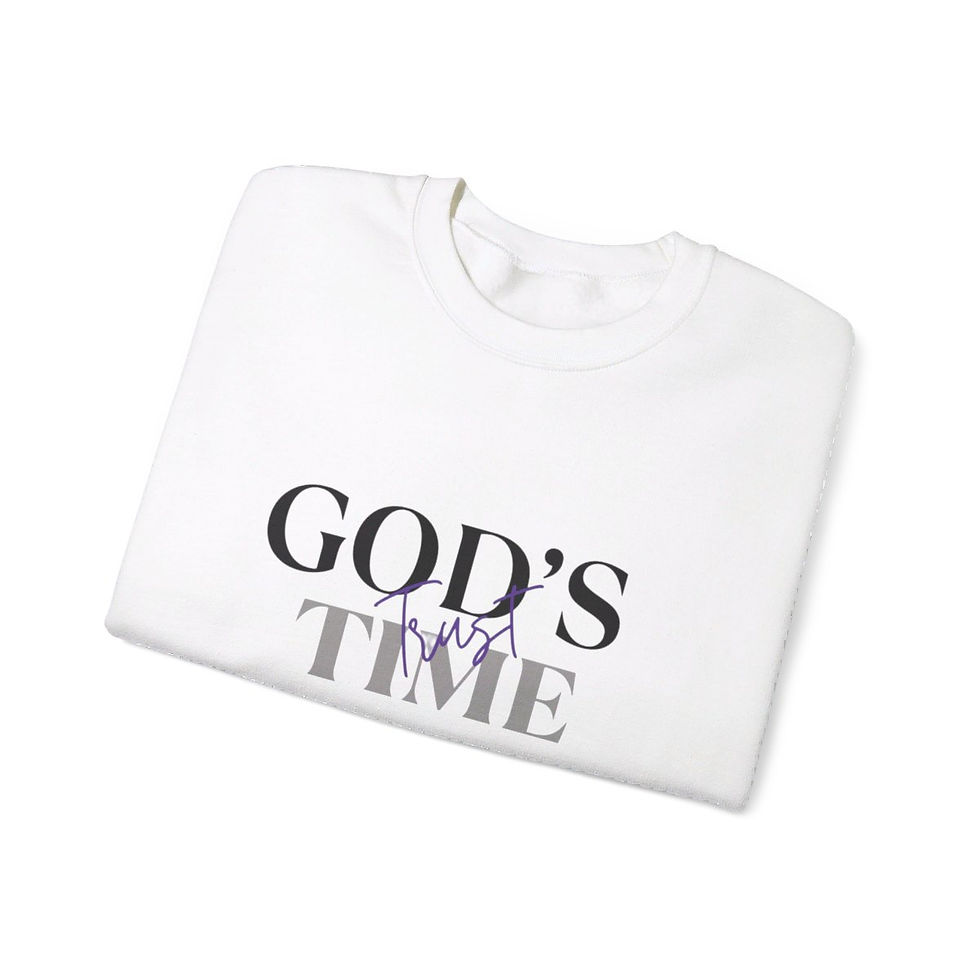 Thumbnail: Trust God’s Time Sweatshirt -Unisex Heavy Blend™ Crewneck Sweatshirt