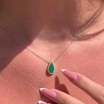 Miniature : "Koral " Emerald Diamond Pendant