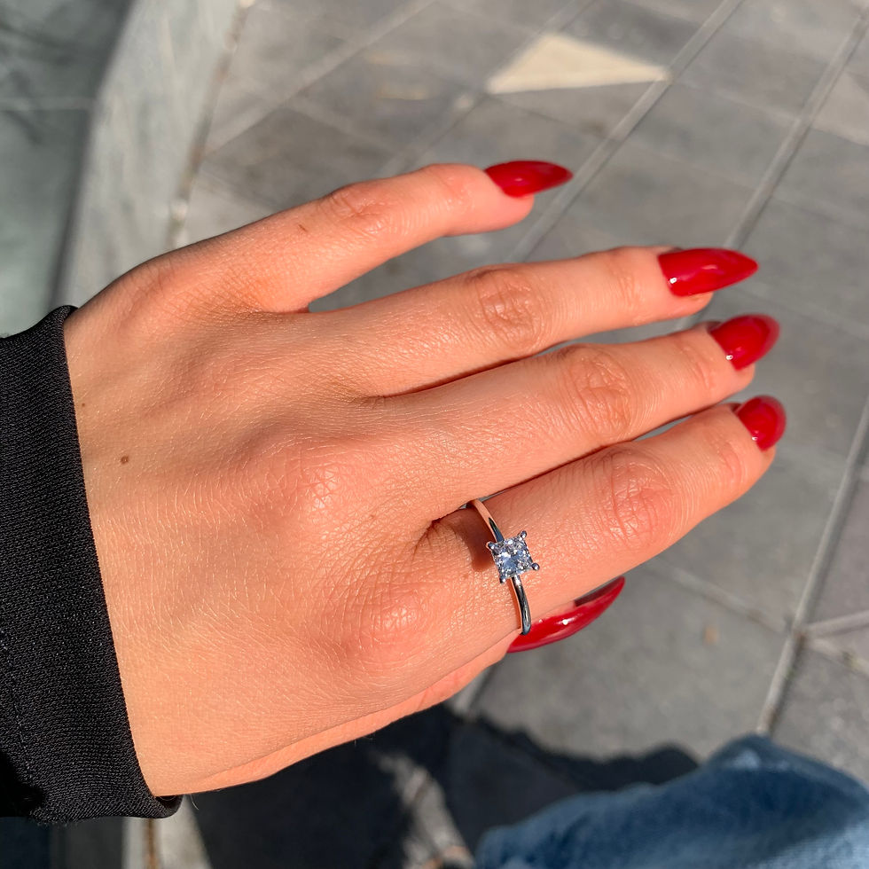 Miniature : "Emily" 0.8 Carat Princess Diamond Ring